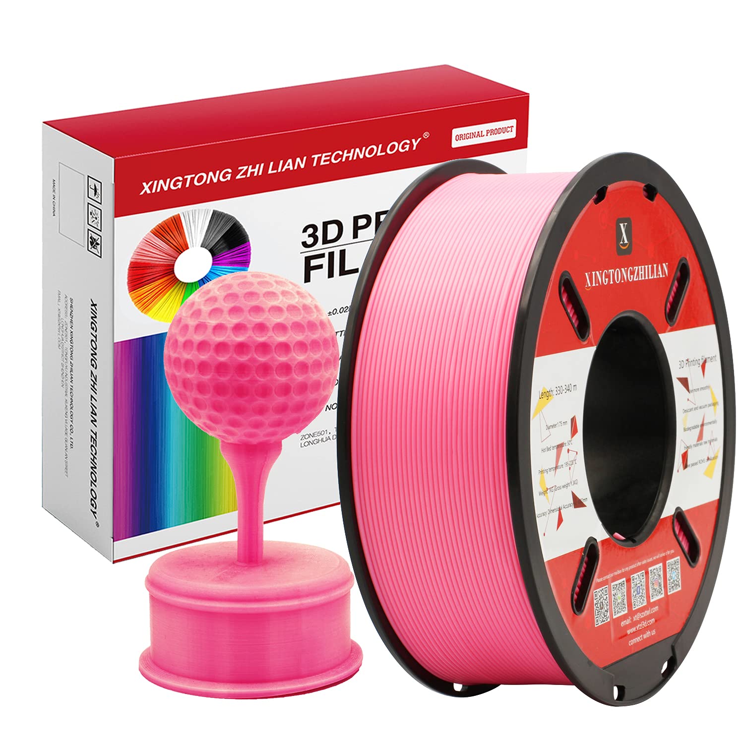 PLA Pink 3D Printer Filament 1.75mm Printing Material Accuracy +/- 0.02 mm 1kg/S...