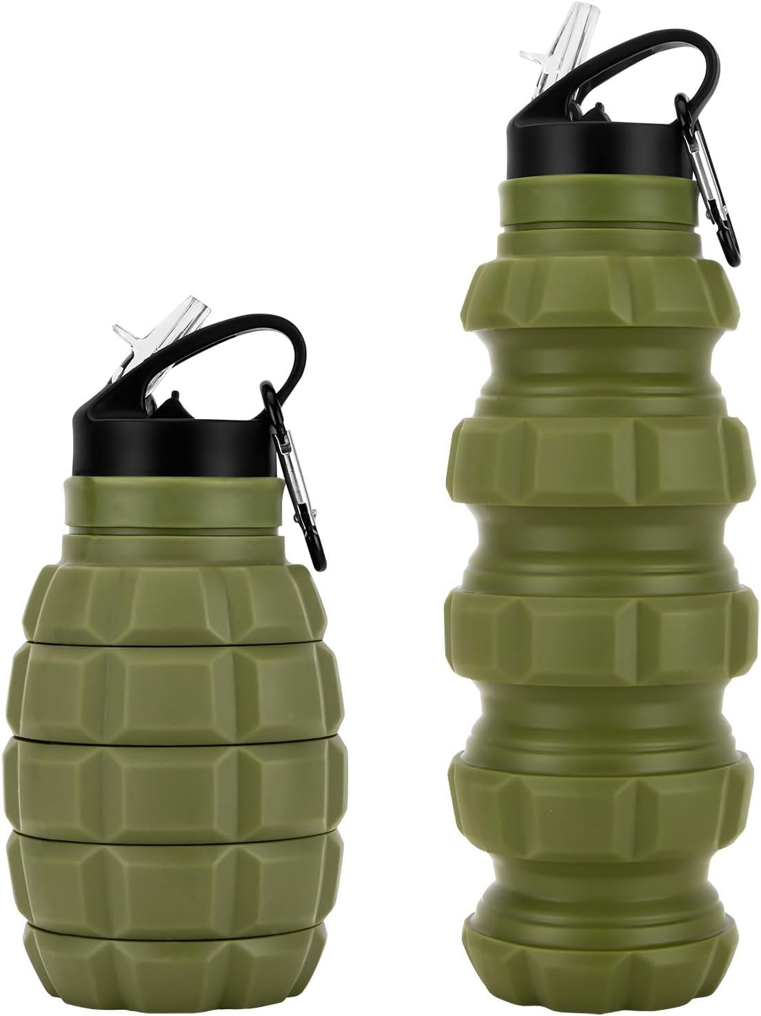 PenghaiYunfei Collapsible Travel Water Bottle19.6 oz, Reuseable BPA Free Silicon...