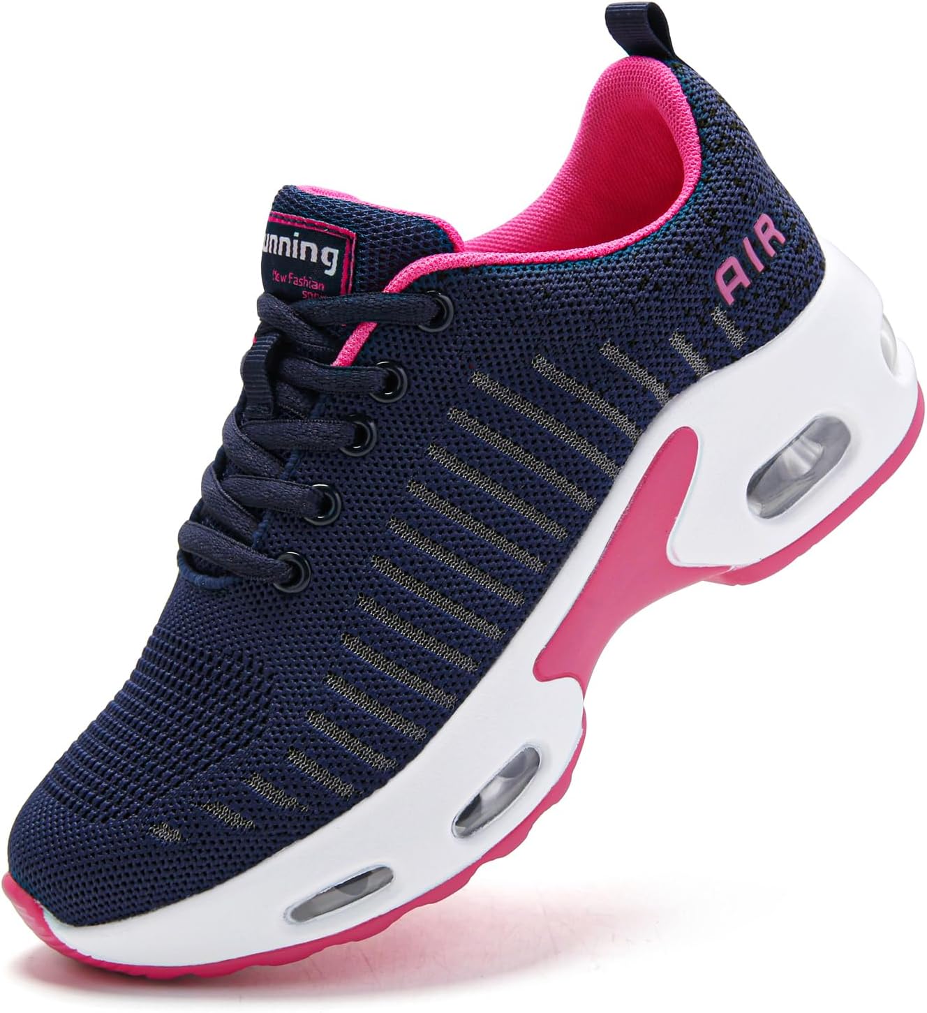 Myztra Womens Running Shoes Arch Support Air Cushion Comfort Trainers 4 UK Navy