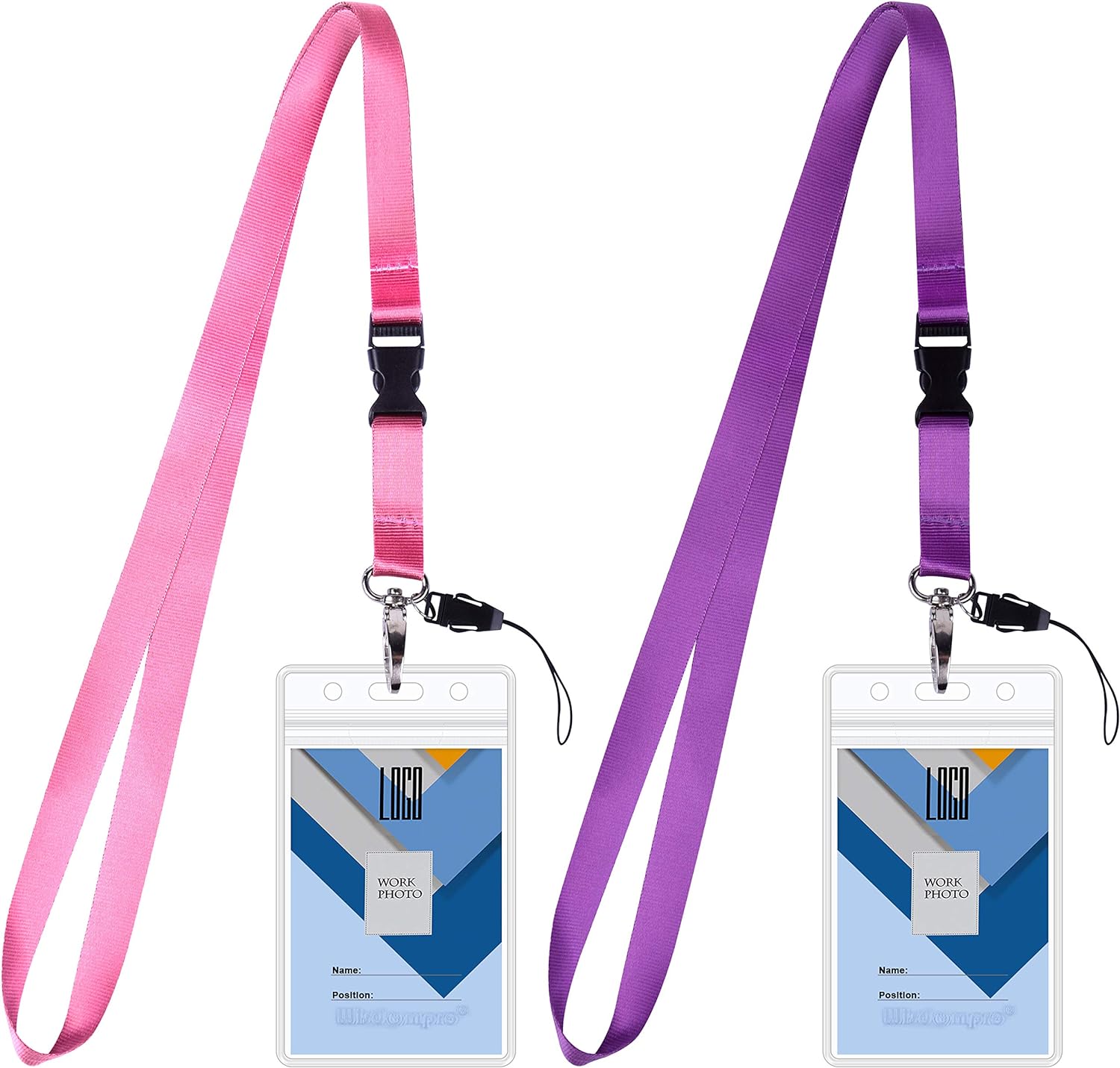 Wisdompro 2 Sets Cruise Lanyard with Card Holder, Detachable Neck Strap with Ver...