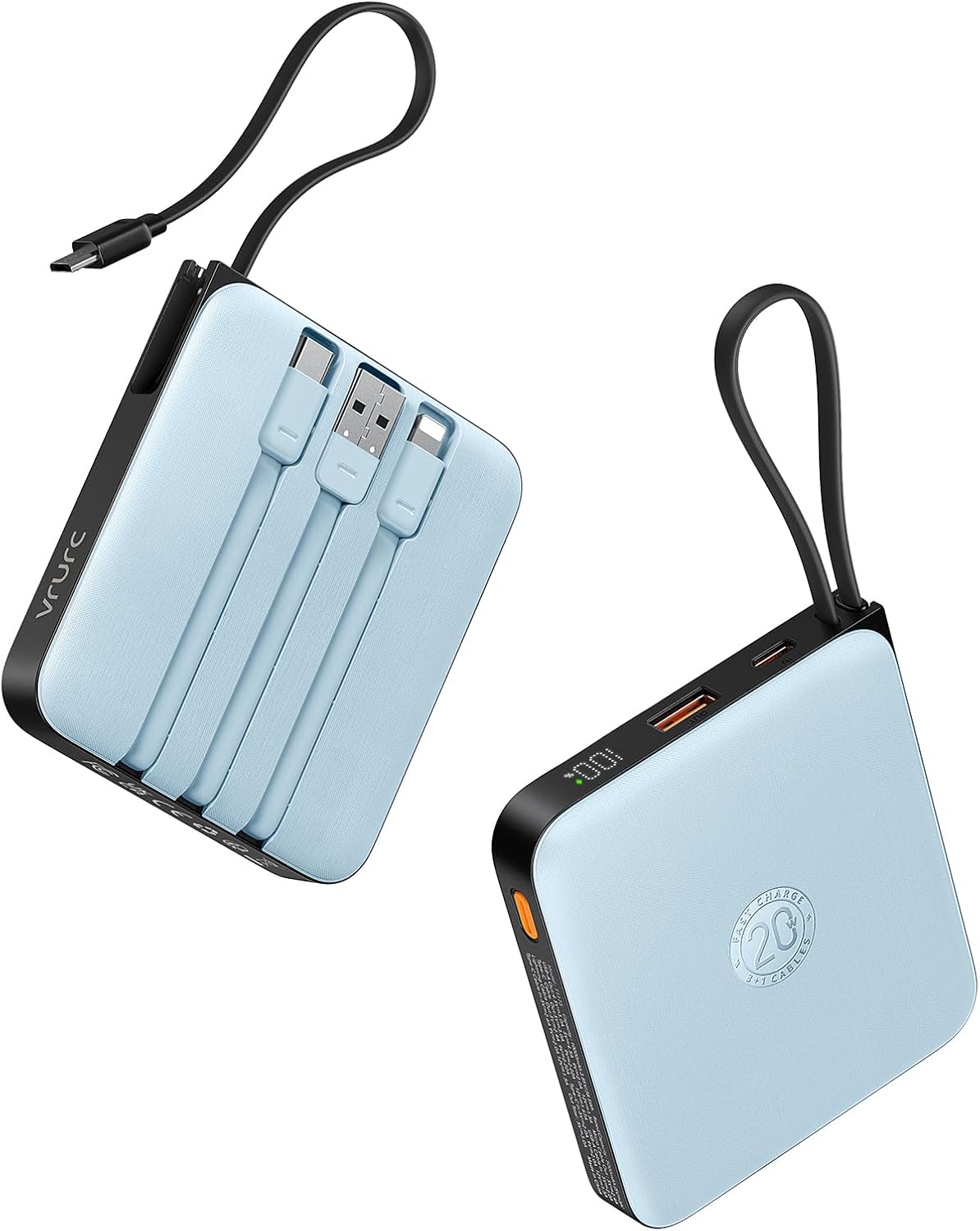 VRURC Portable Charger for iPhone, PD 20W Fast Charging, 10000mAh Mini Power Ban...