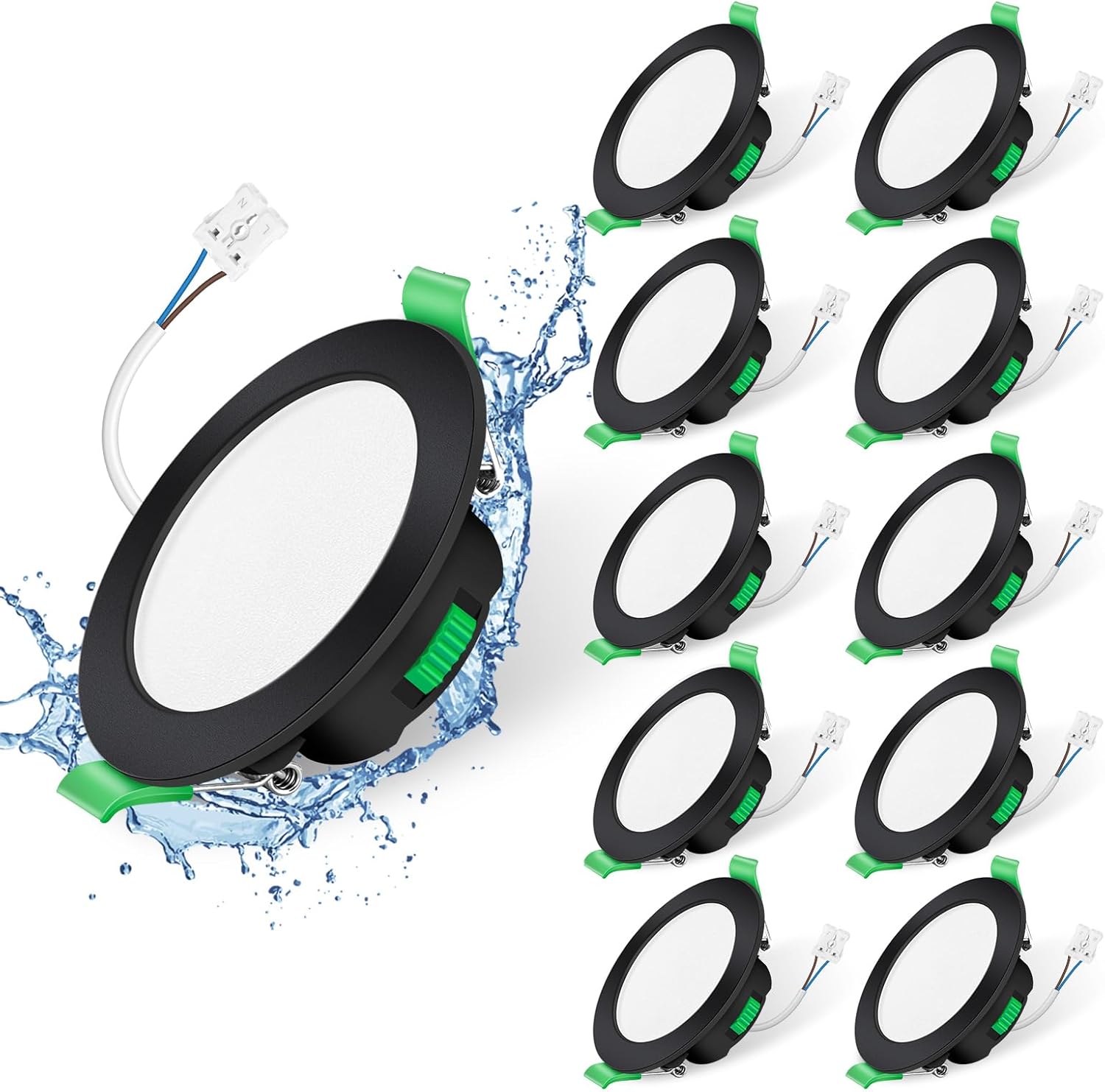 ALUSSO LIGHTING IP65 Led Downlights for Ceiling, Dimmable 5.5W Recessed Led Ceil...