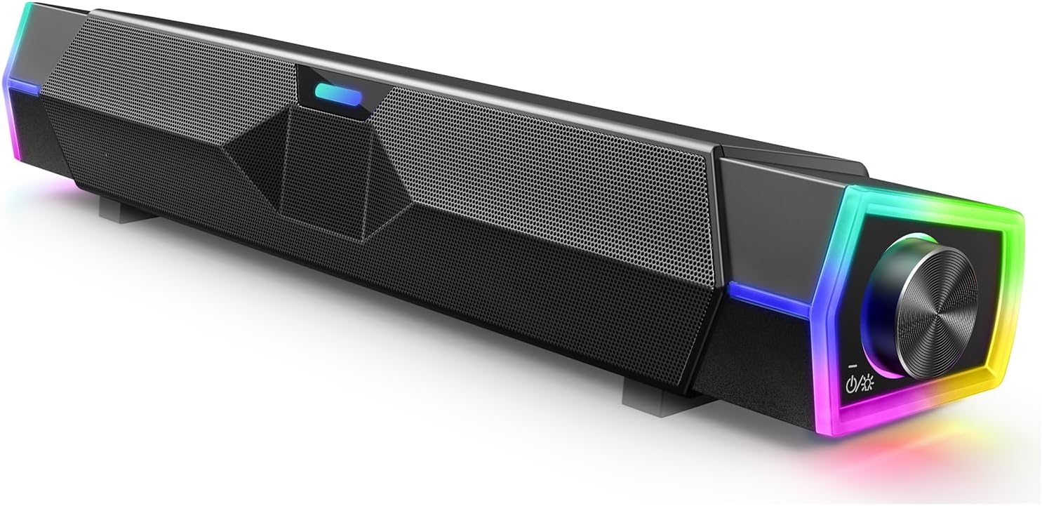 Bazivve V18 Plus Computer Speakers, USB Powered Bluetooth V5.3 Computer SoundBar...