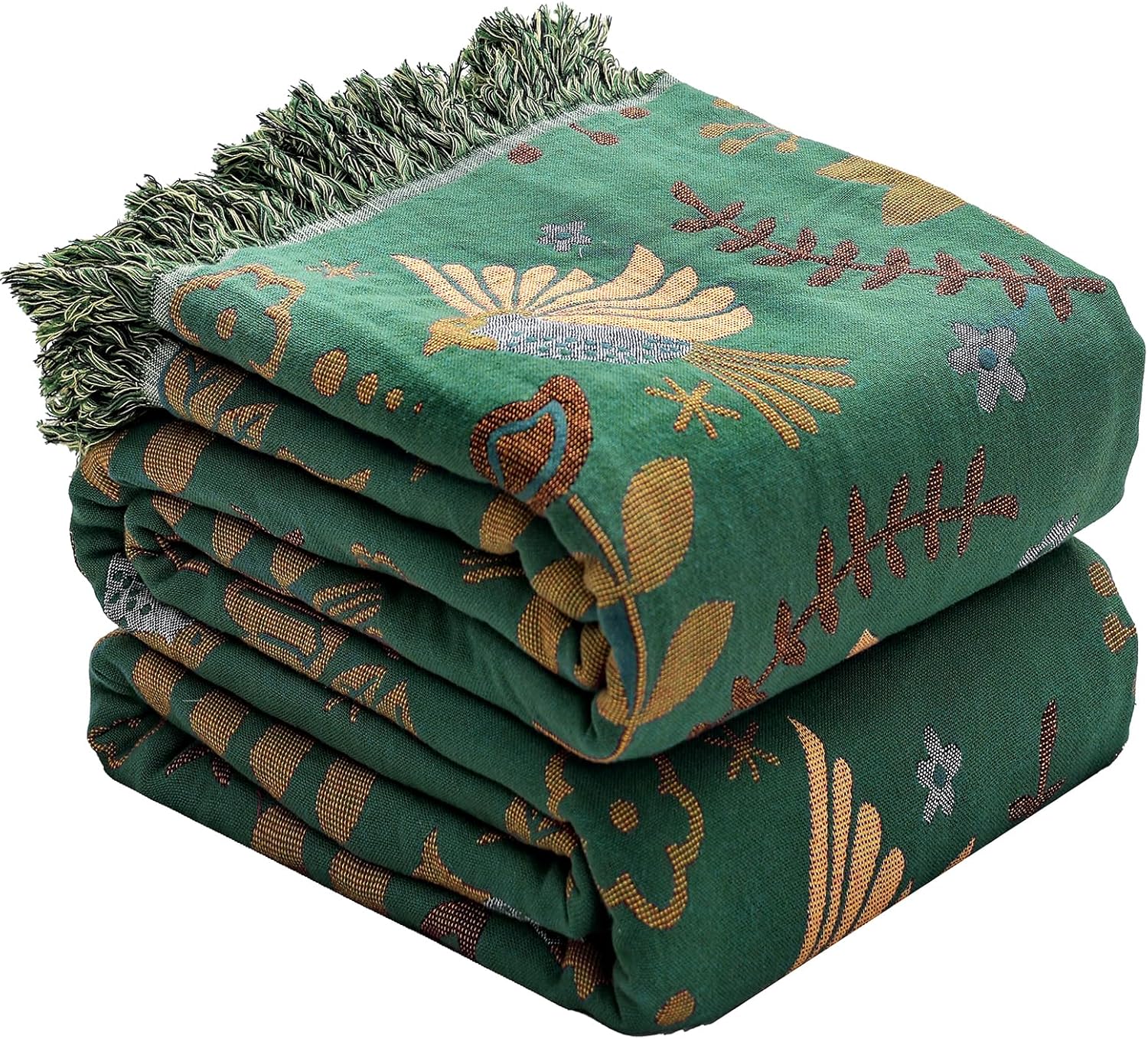 HOORDRY Double-Sided Bohemian Cotton Sofa Throws, Special Large Throws for 3 or...