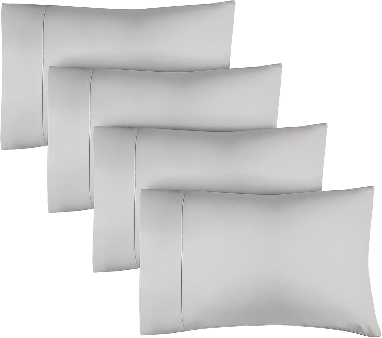 Standard Size Pillow Cases Set of 4 - Extra Soft Pillowcases - 50cm x 75cm - Bre...