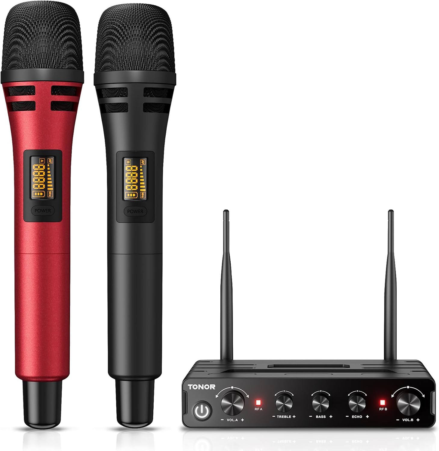 High-Quality TONOR Wireless Microphones, Special UHF Cordless Dynamic Karaoke Mi...