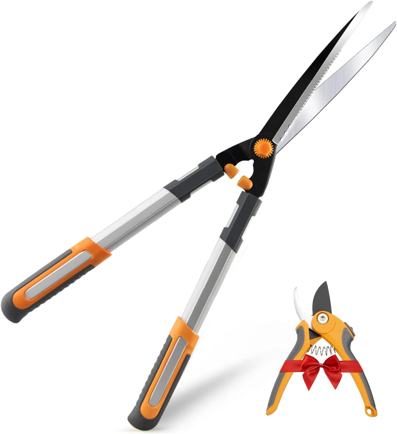 AIRAJ Lightweight Hedge Shears(600mm),with Ergonomic Lightweight Anti-Slip Handl...