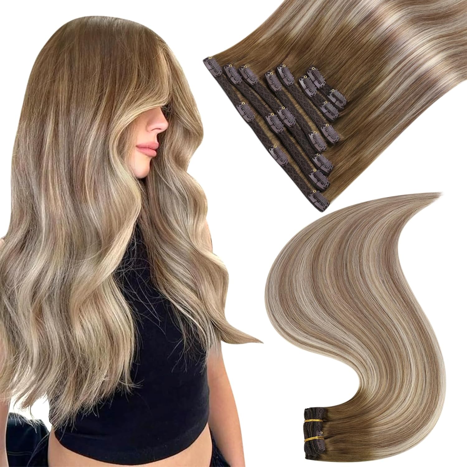 Easyouth Clip, Special Hair Extensions for Brown to Blonde Balayage, Innovative...