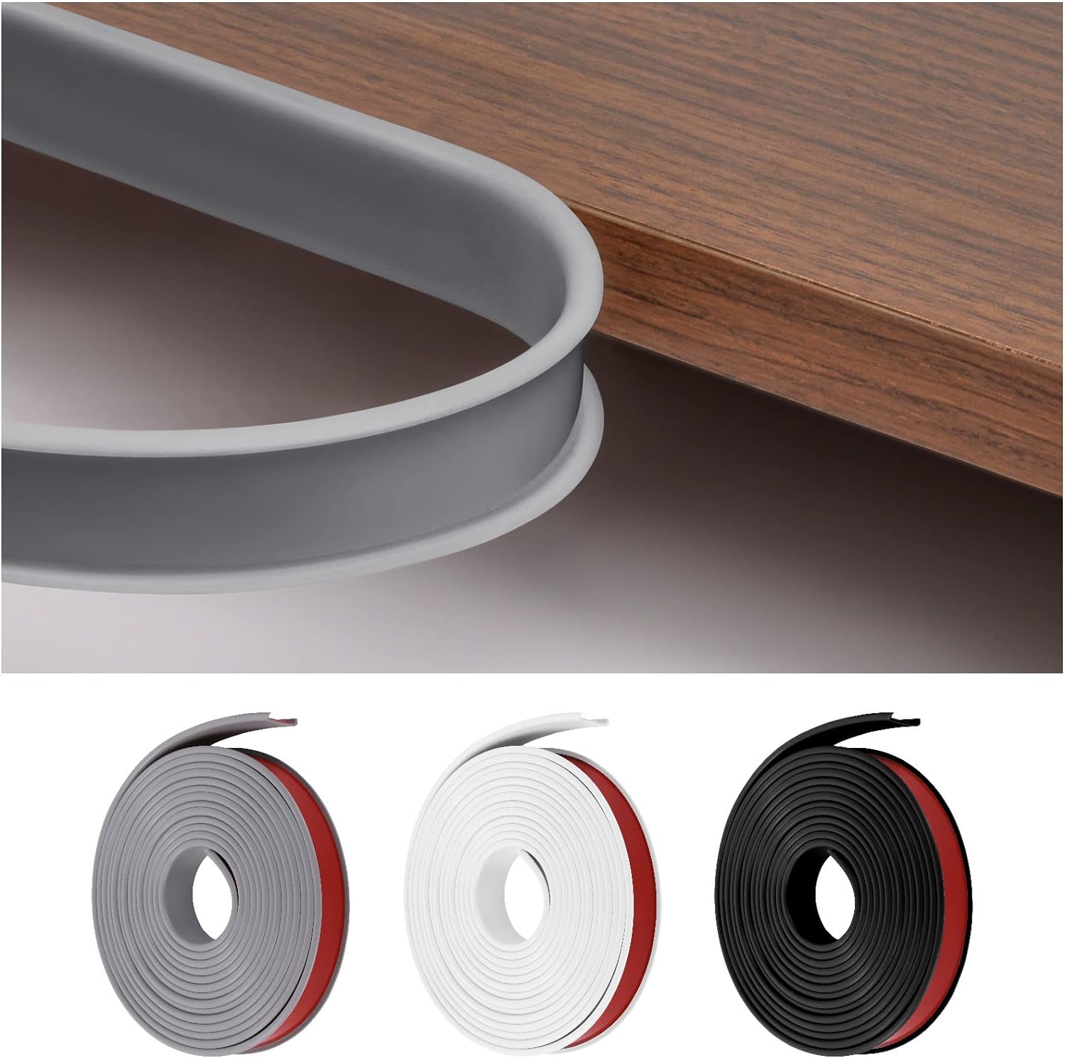 flintronic 5m*18mm U-Shape Flexible Furniture Edge Banding, Baby Safty Baby Edge...