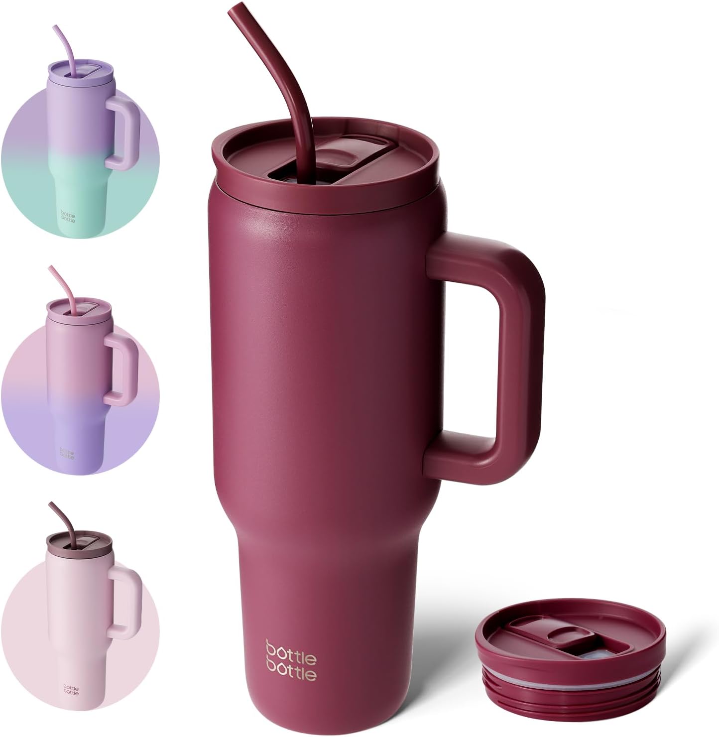 BOTTLE BOTTLE 40oz Tumbler, Unique Insulated Travel Mug with Straw and Lid, Inno...