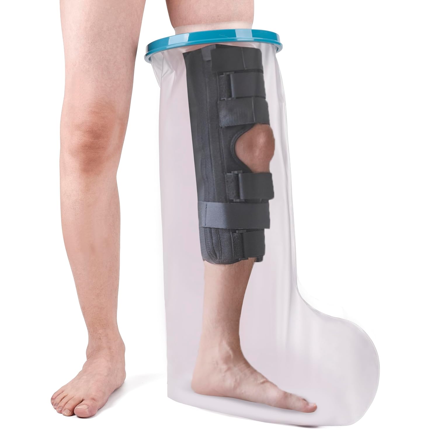 Fasola Long Leg Cast Cover, Special Waterproof Plaster Dressing Protector, Innov...
