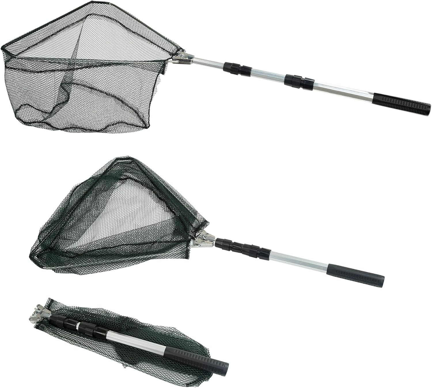 RESTCLOUD Fishing Landing Net with Telescoping Pole Handle, Fishing net Freshwat...