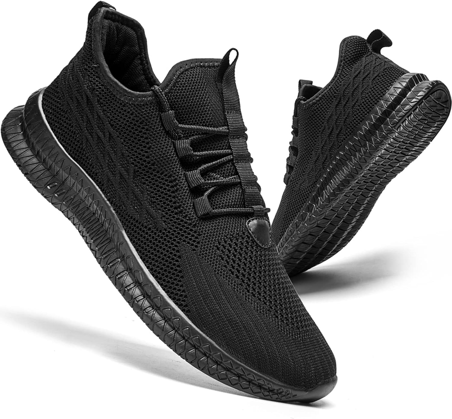 CAIQDM Mens Trainers Running Shoes Leisure Sneakers Mesh Walking Gym Tennis Shoe...
