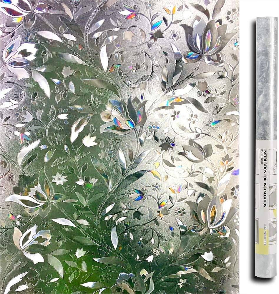 LEMON CLOUD Window Film Privacy, Frosted Opaque Glass Films, Non Adhesive Static...