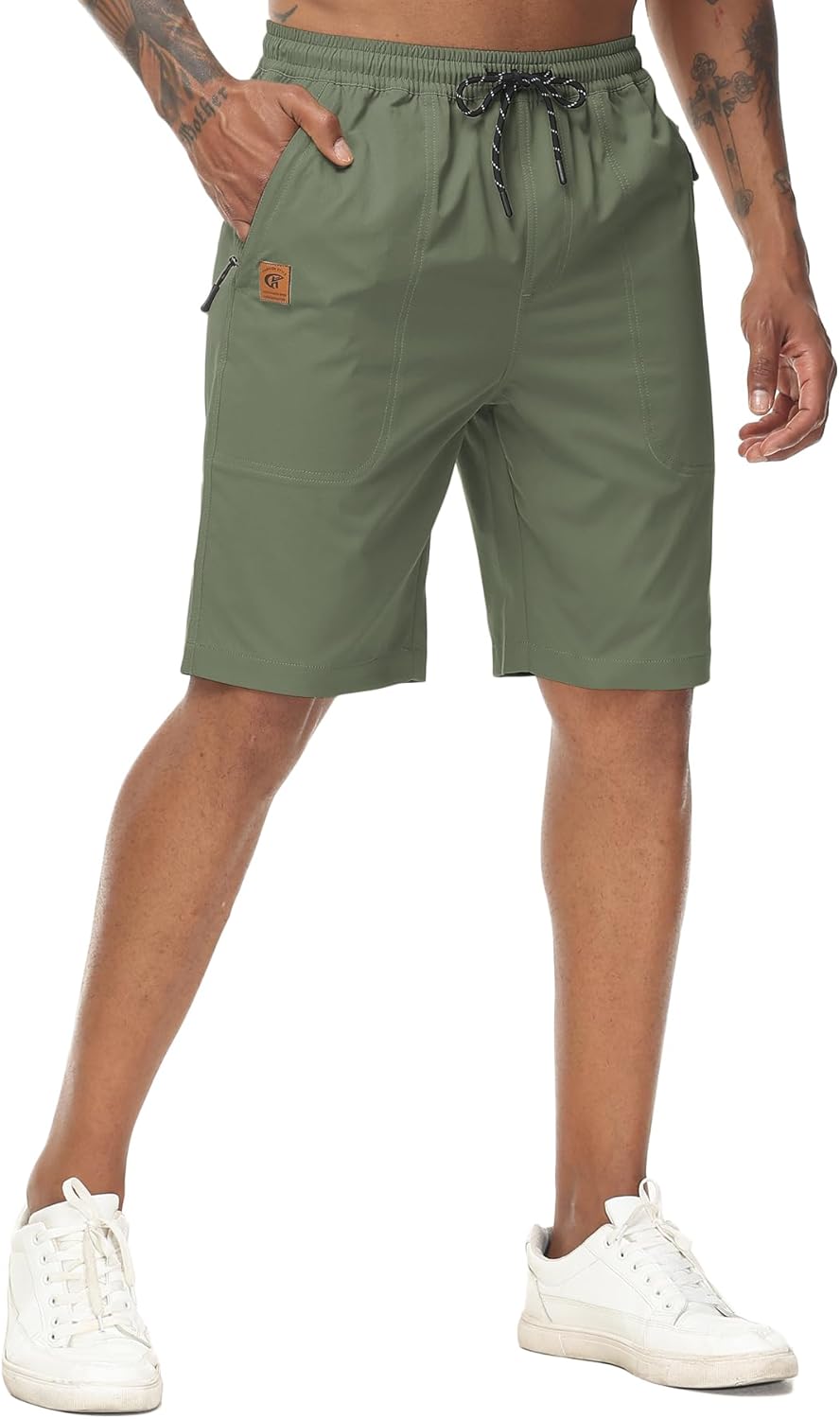 YuKaiChen Men's Shorts Classic Fit Twill Summers Casual Shorts with Zip Pockets...