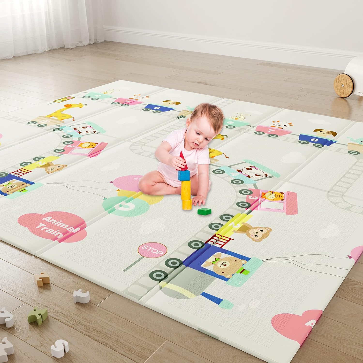Dripex Baby Play Mat, 197×177×1cm Foldable Foam Playmat for Floor, Soft Waterpro...