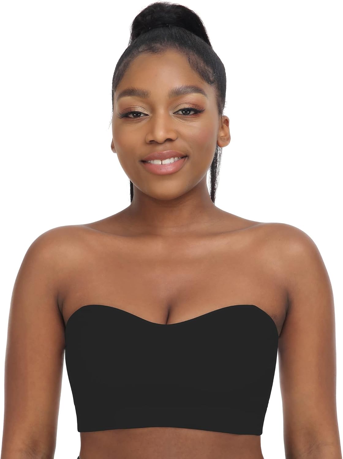 Women's Strapless Bra Comfortable Non-Slip Silicon...