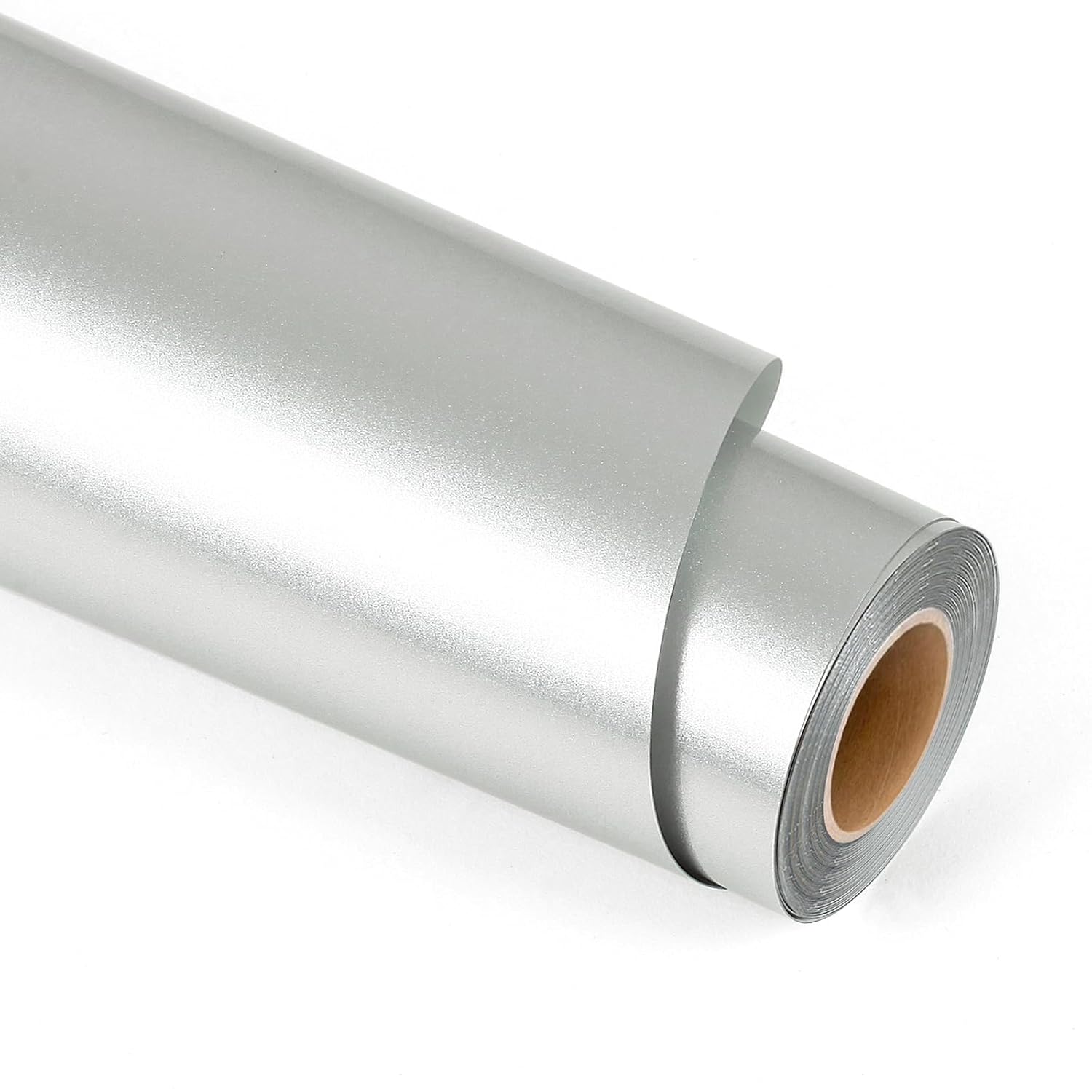 Lya Vinyl Heat Transfer Vinyl, 12" x 6FT(30.5cm x 183cm) Dazzling Silver Iron on...