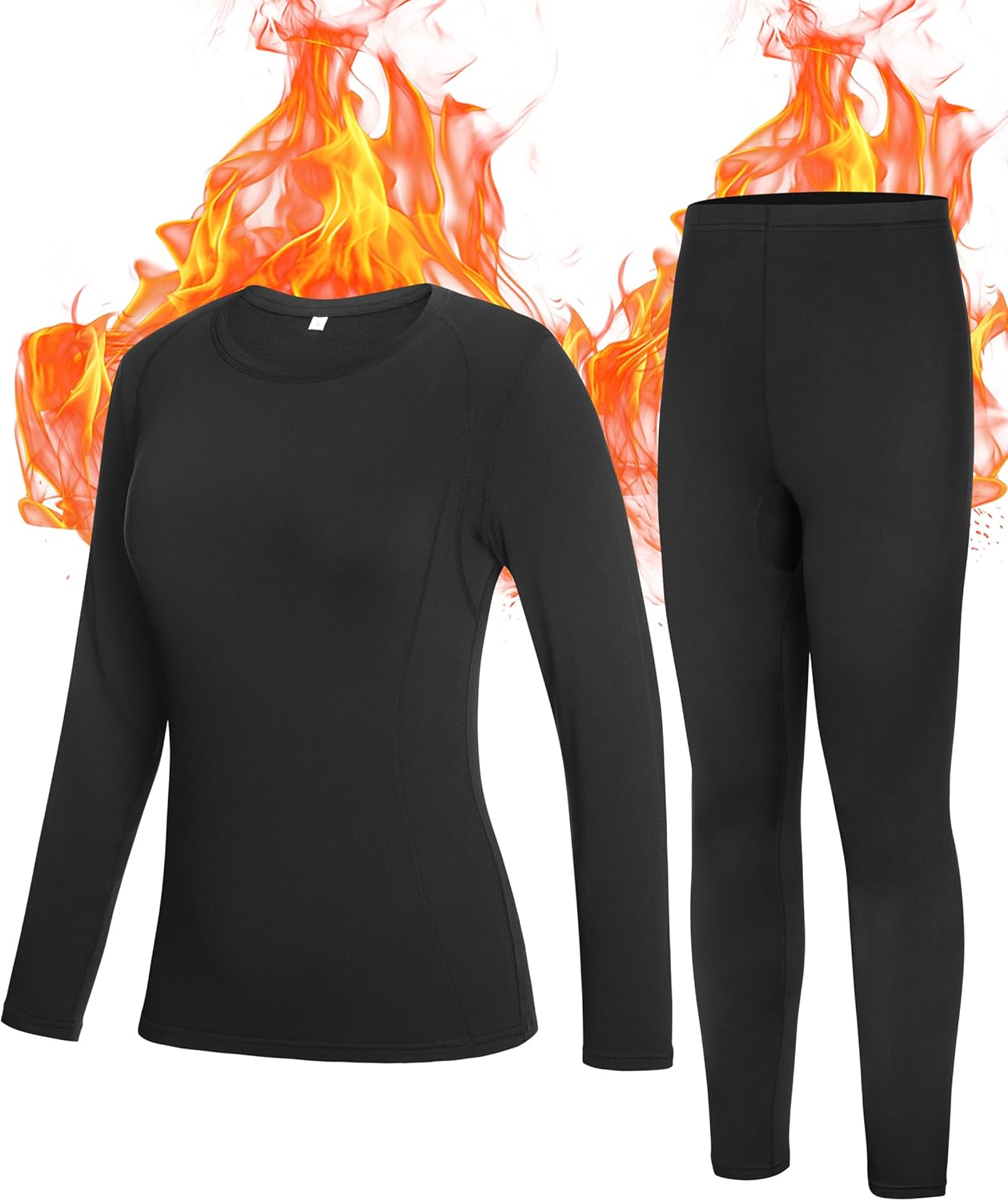 Roadbox Thermal Underwear Set Women - Fleece Lined Base Layer Long Johns Warm Ut...