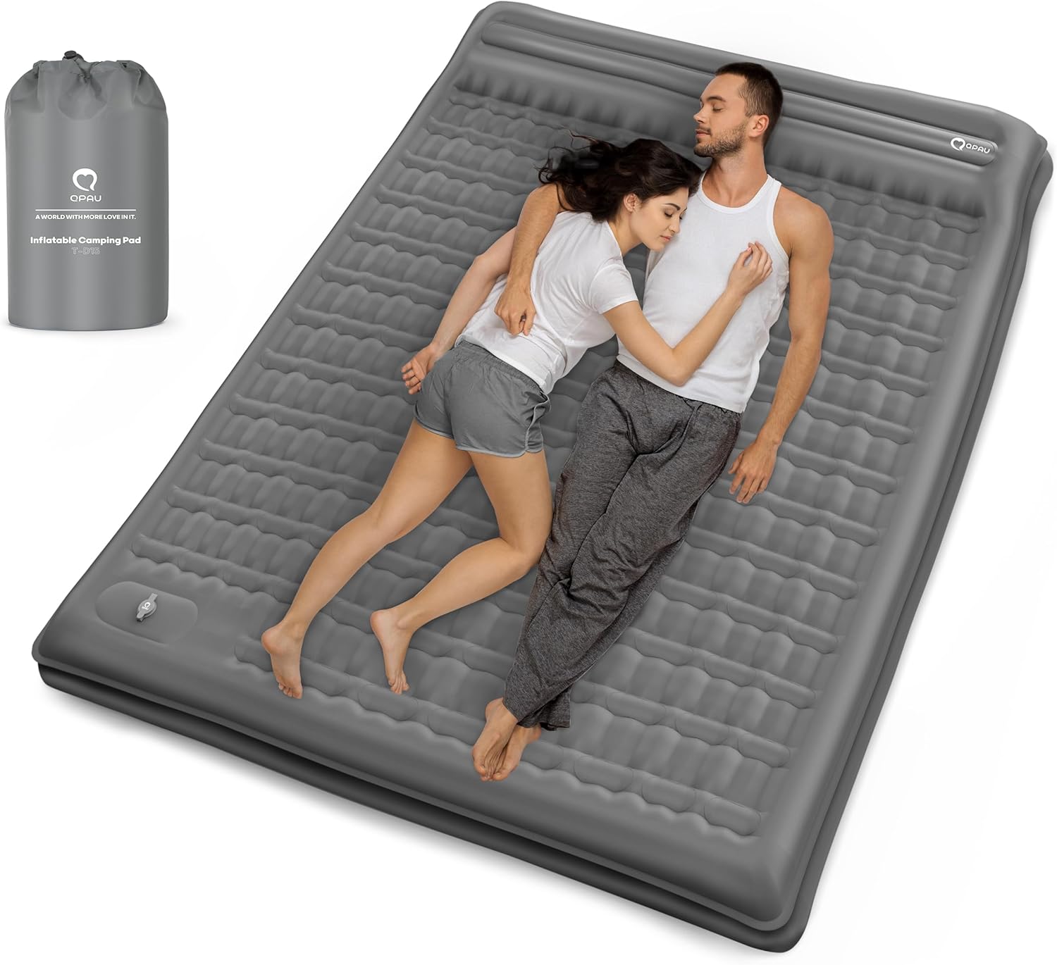 QPAU Camping Sleeping Pad, 2 Person Camping Mat, Enhanced Support for Healthy, w...
