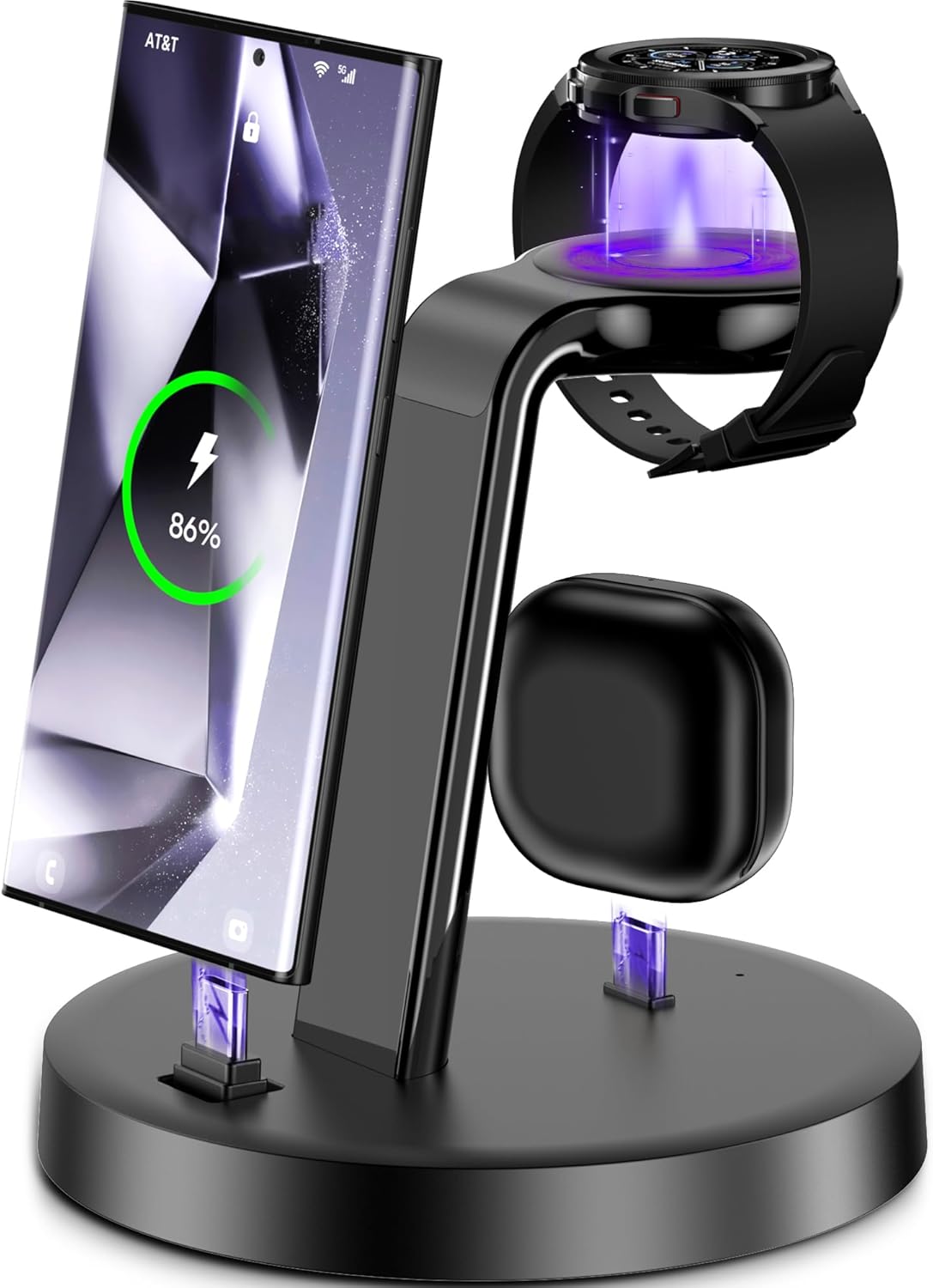 slitinto 3 in 1 Samsung Charging Station, Charging Dock for Samsung Galaxy S24/S...