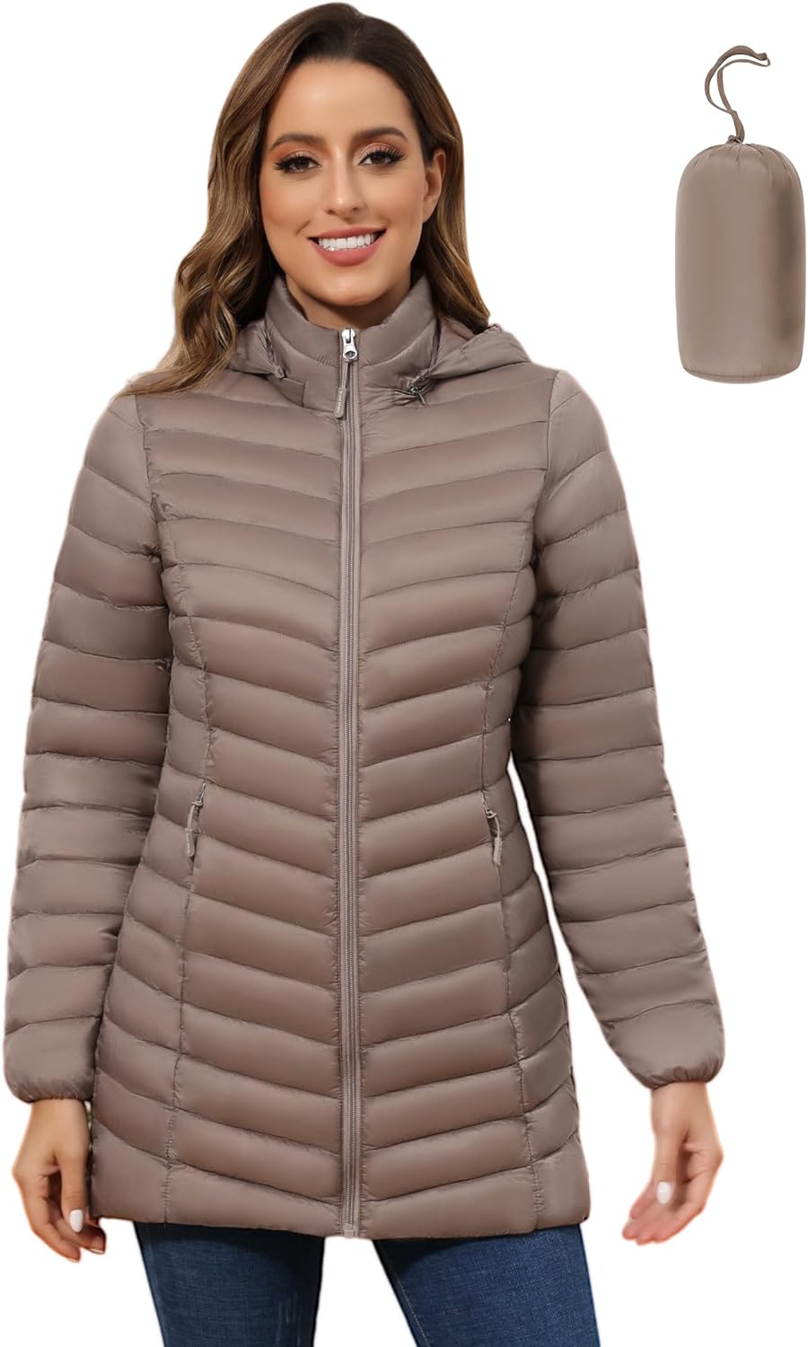 ROYAL MATRIX Women's Packable Puffer Jacket - Lightweight Winter Warm Long Quilt...
