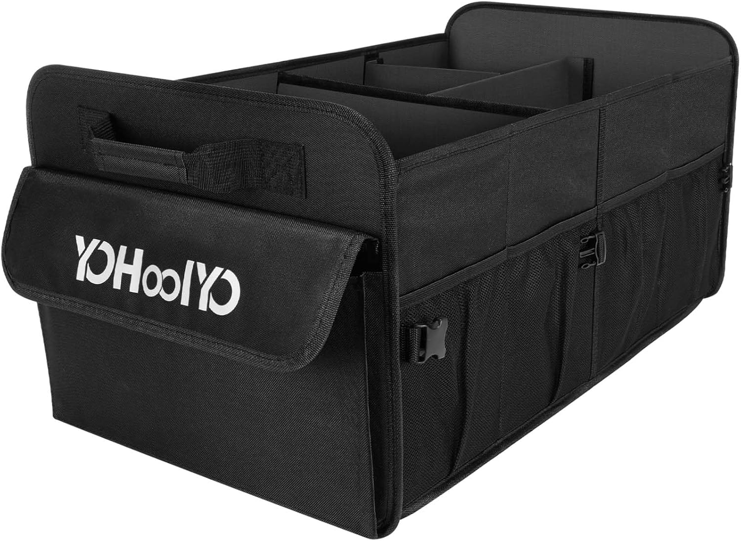 YOHOOLYO Car Boot Organiser 72L Large Capacity Boot Organiser Collapsible 4 Comp...
