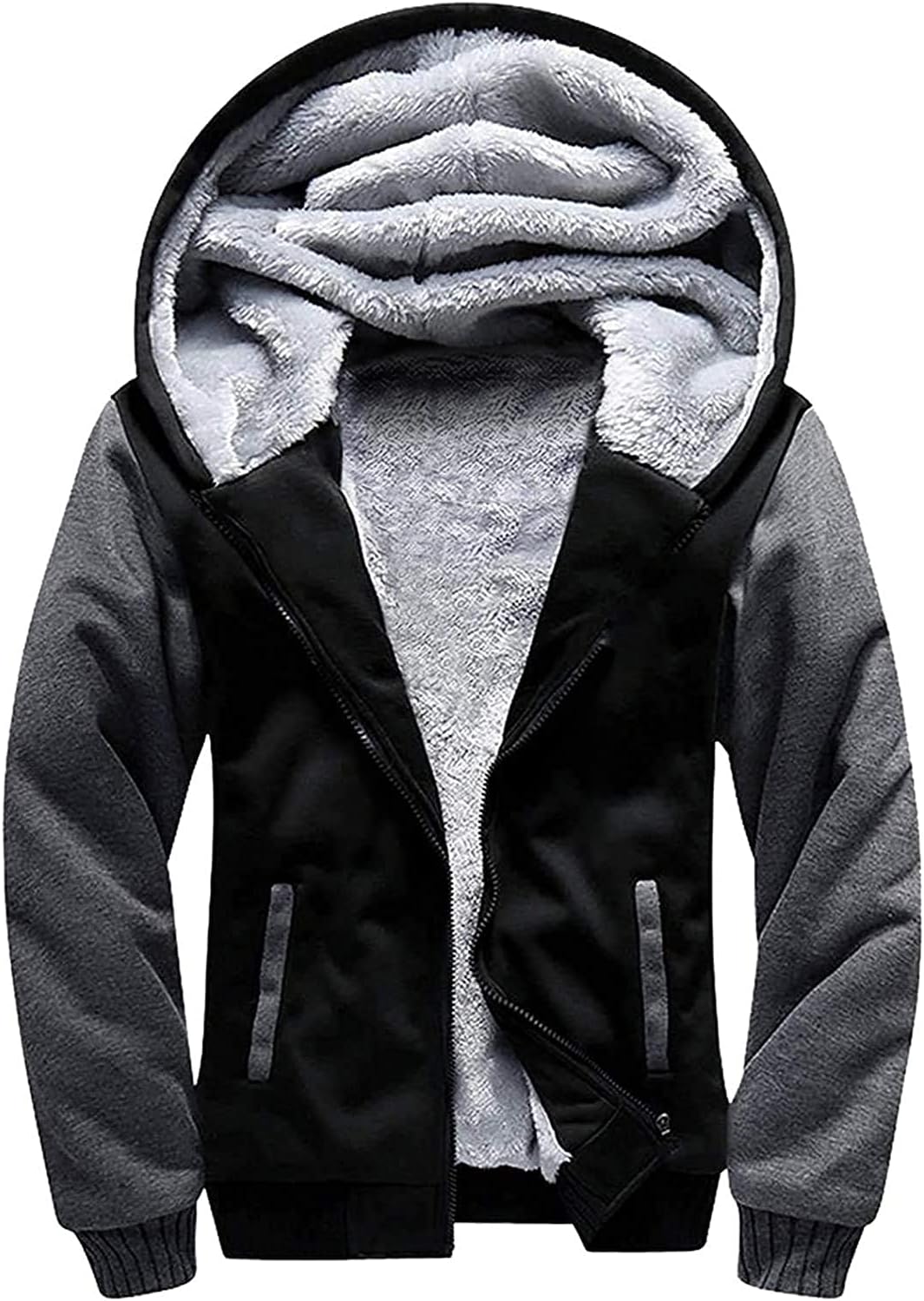 GEEK LIGHTING Boys Sherpa Lined Hoodie Kids Fleece Sweatshirt Full Zip Hooded Ja...