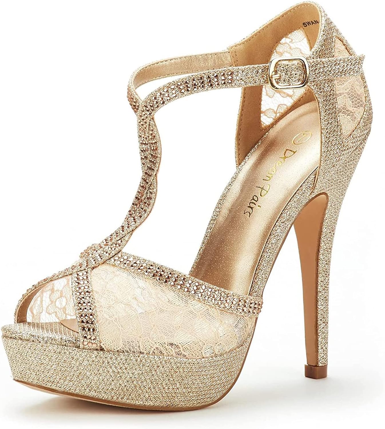 Special DREAM PAIRS Women's Heeled Sandals, Premium Pump Sandals with 7.5 Gold,...