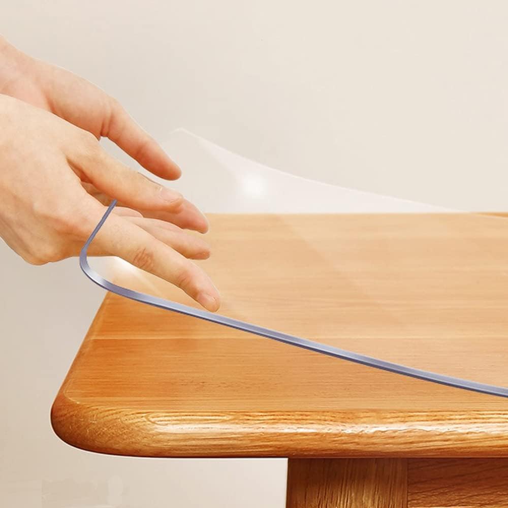 Dining Room Table Protector, Special Clear PVC Tablecloth, Innovative Waterproof...
