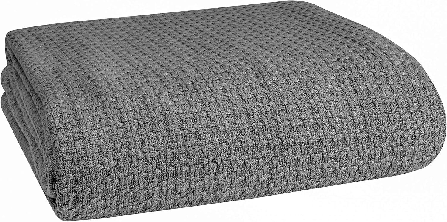 BELIZZI HOME 100% Cotton Bed Blanket, Breathable Bed Blanket Full Queen Size, Co...