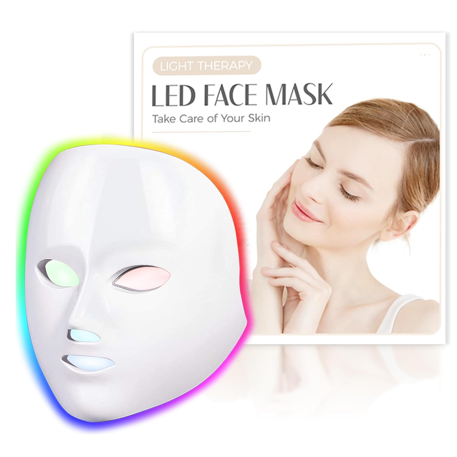 Red Light Therapy, Special Led Face Mask Light Therapy, Innovative 7 Colors LED...