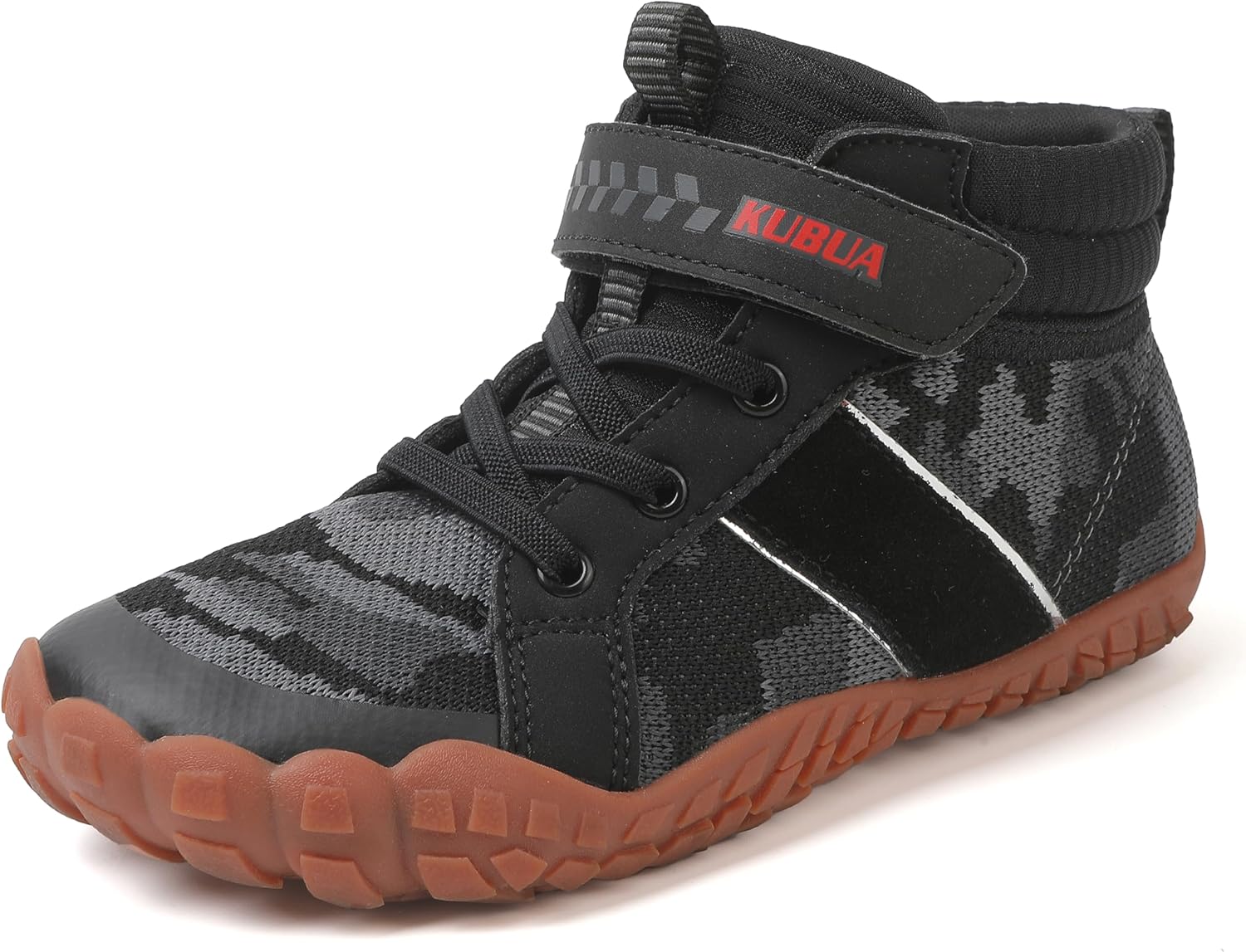 KUBUA Kids High Top Barefoot Shoes Boys Girls Minimalist Sneakers Lightweight Co...