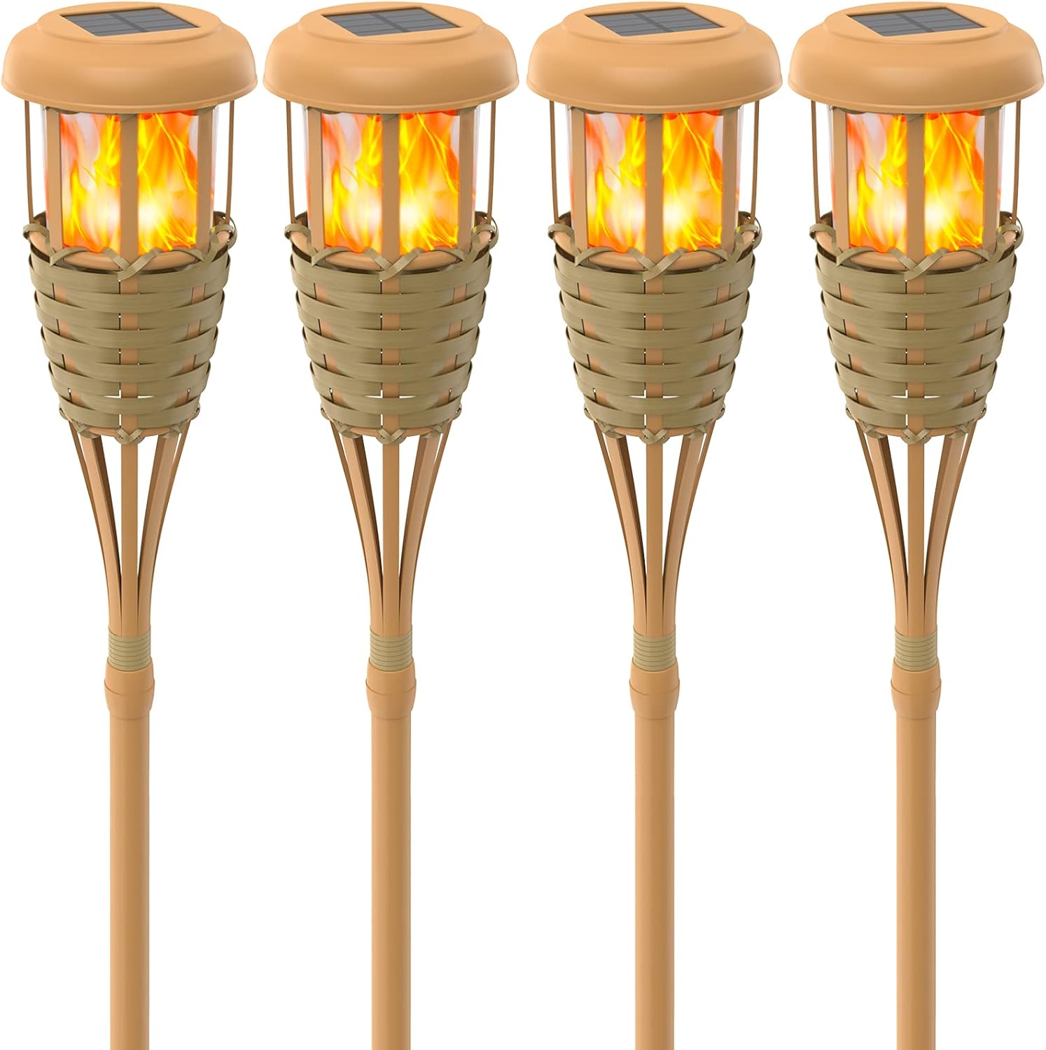 Solar Outdoor Lights, Solar Torch Lights Outdoor Flickering Flame, Outdoor Decor...