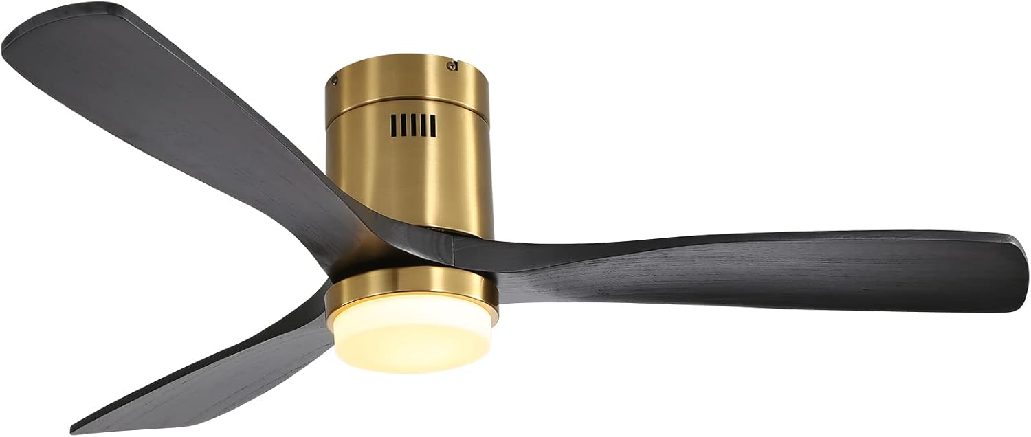 Sofucor Ceiling Fan With Lights, Special 52 Inch Flush Mount Ceiling Fan, Innova...
