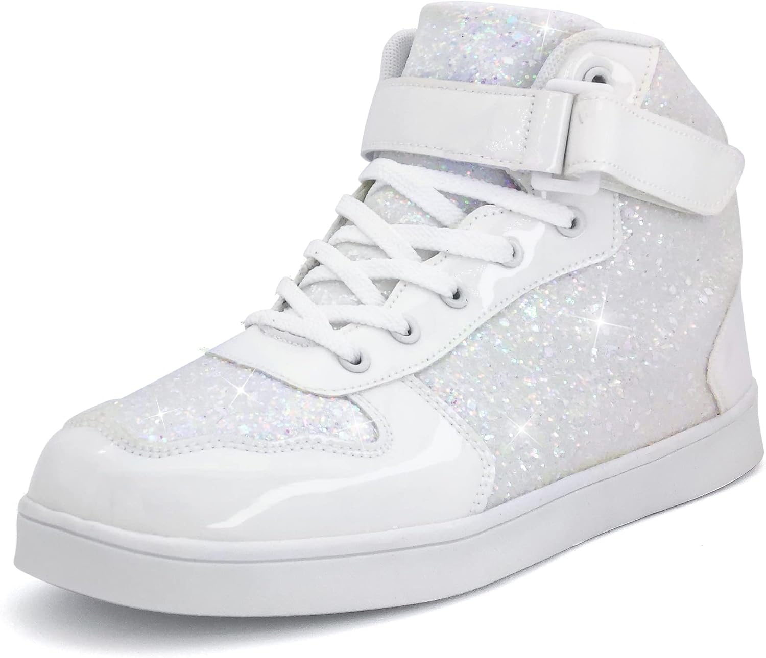 Wooowyet Glitter Shoes Kids High Top Sneakers for Boys Girls Gift Party Birthday...