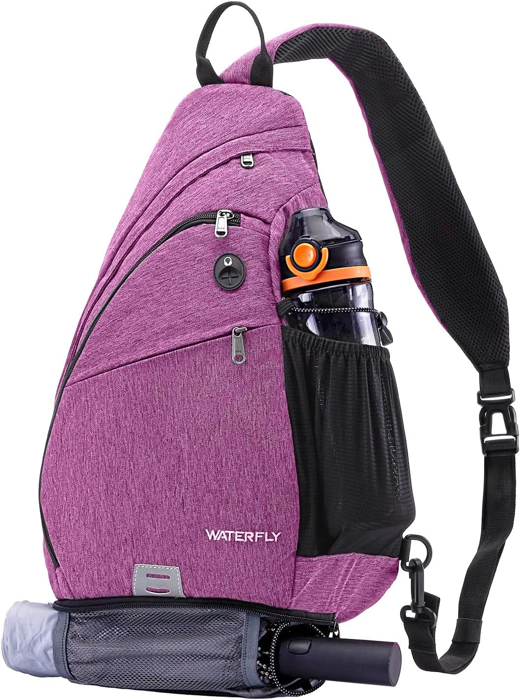 WATERFLY Sling Bag, Special Crossbody Backpack, Unique Over Shoulder Daypack, Hi...