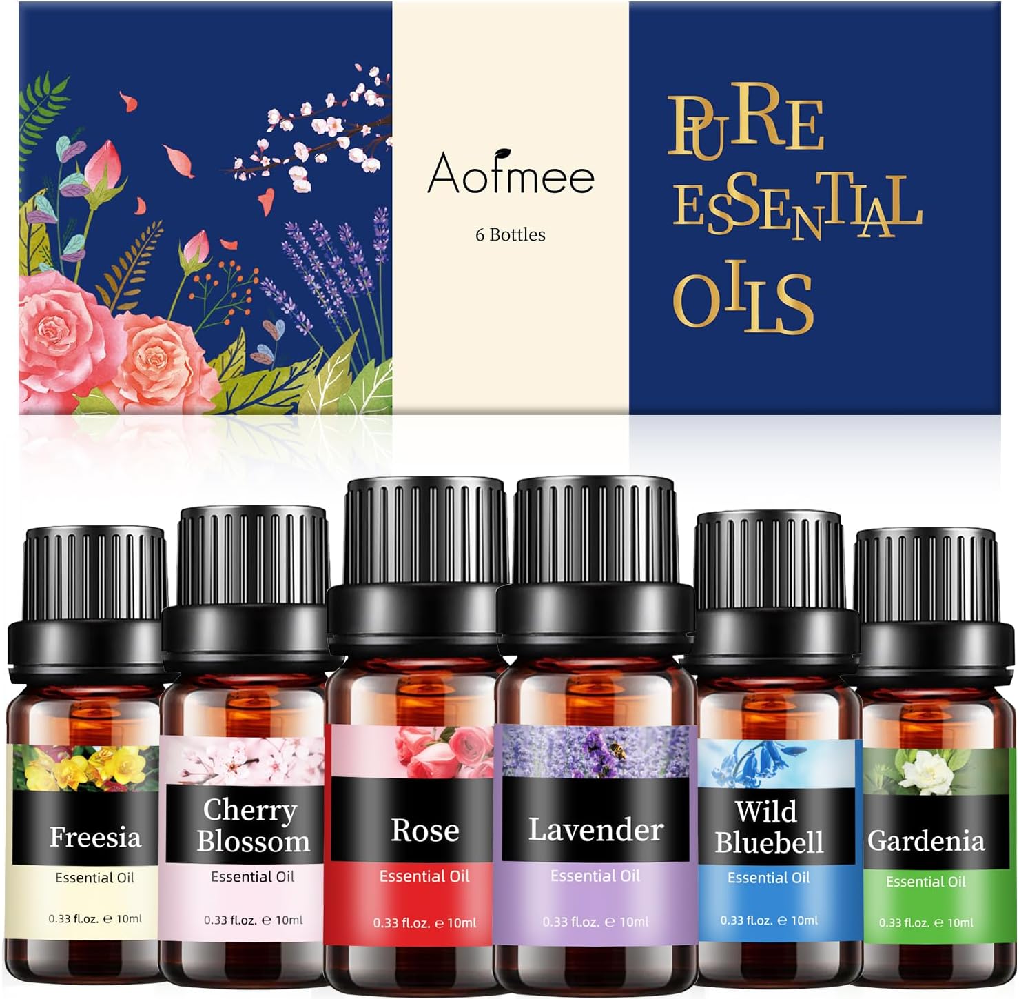 Aofmee Essential Oil, 6 x 10ml Essential Oils for Diffusers for Home, Lavender E...