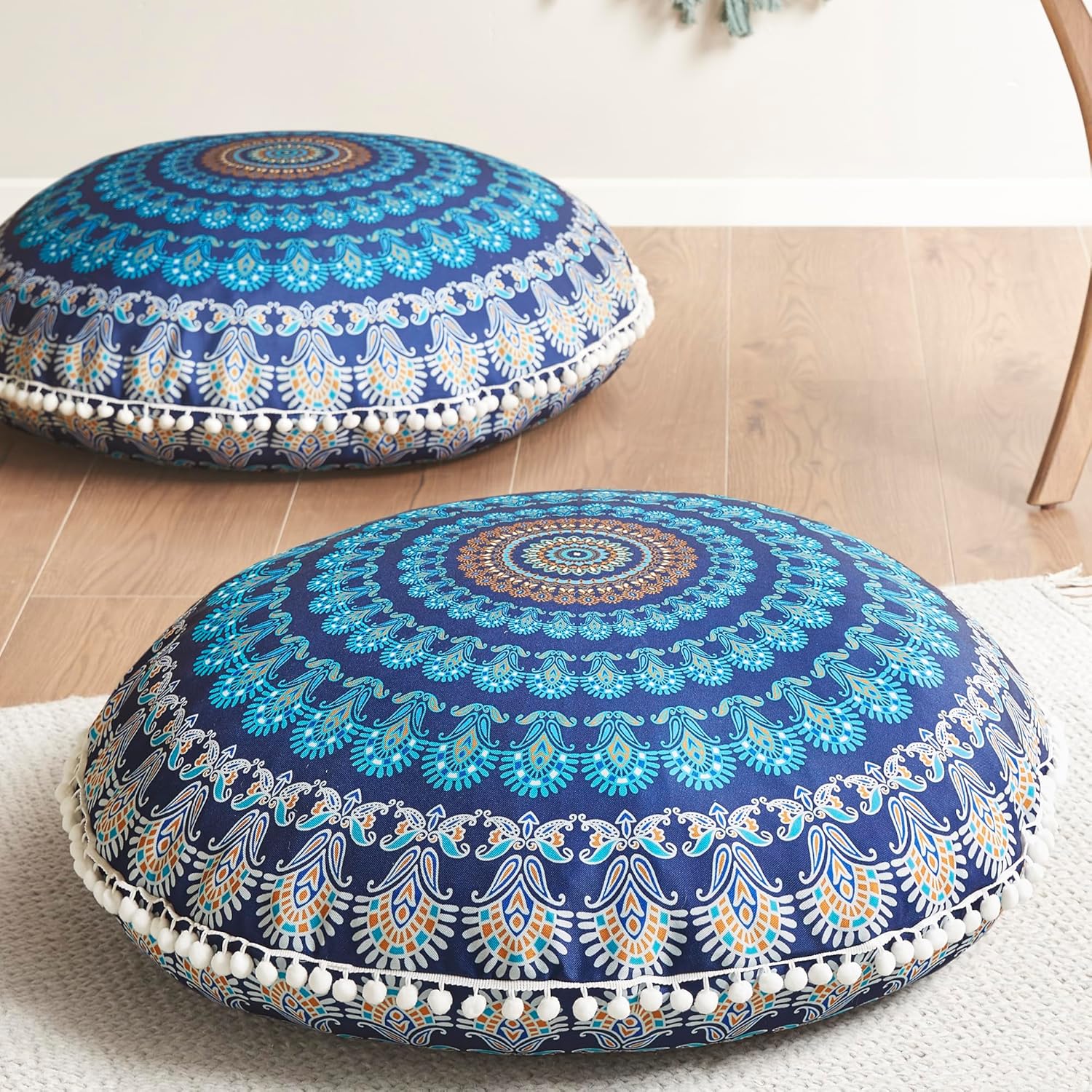 Codi Meditation Floor Pillow Set, Special Round Large Pillows Seating for Adults...