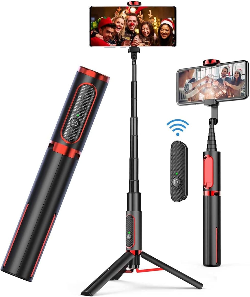 Selfie Stick Tripod, 3 in 1 Aluminum Bluetooth Selfie Stick with Wireless Remote...