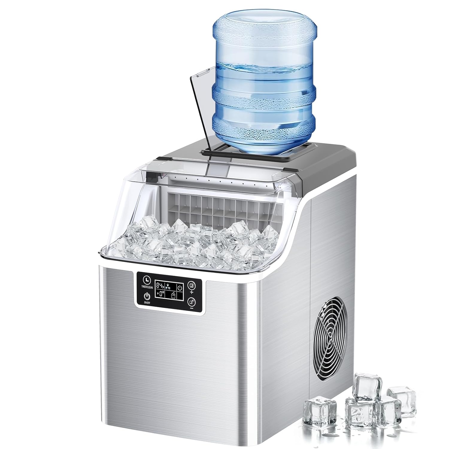 Kndko Ice Makers Countertop, 45Lbs/Day, 2 Ways to...