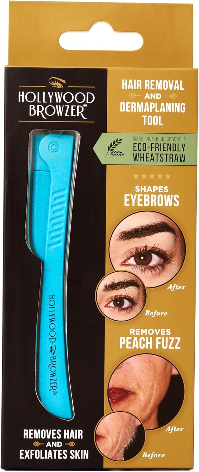 Hollywood Browzer Dermaplaning Razor Tool, Unique Razor for Face - Special Eyebr...