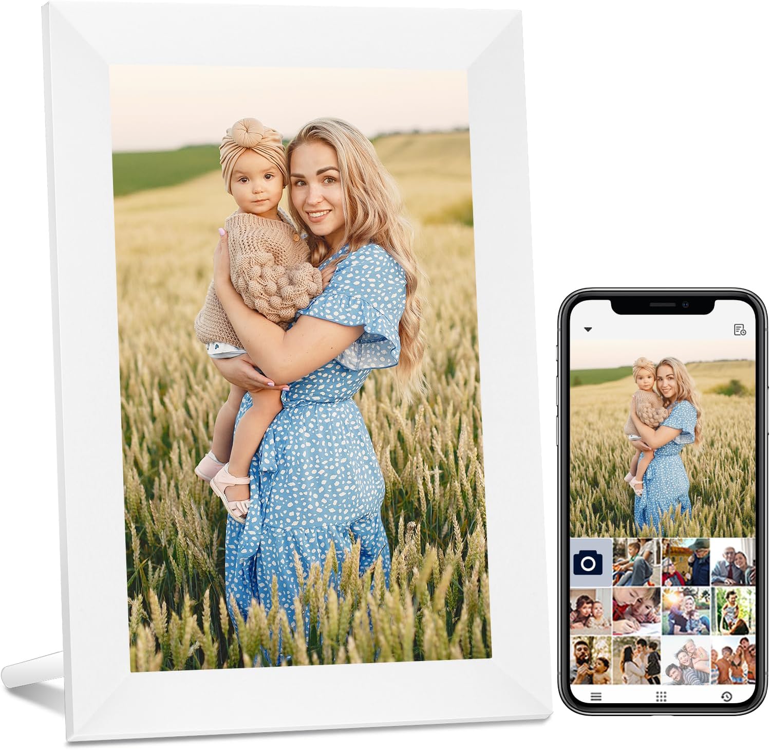 AEEZO 10.1 Inch WiFi Digital Picture Frame, IPS Touch Screen Smart Cloud Photo F...