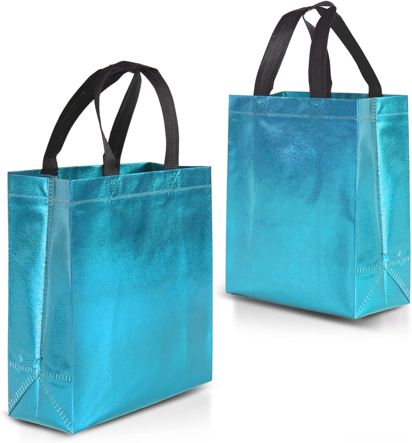 Nush Nush Aqua Blue Gift Bags Medium Size – Set of 12 Light Blue Reusable Gift B...