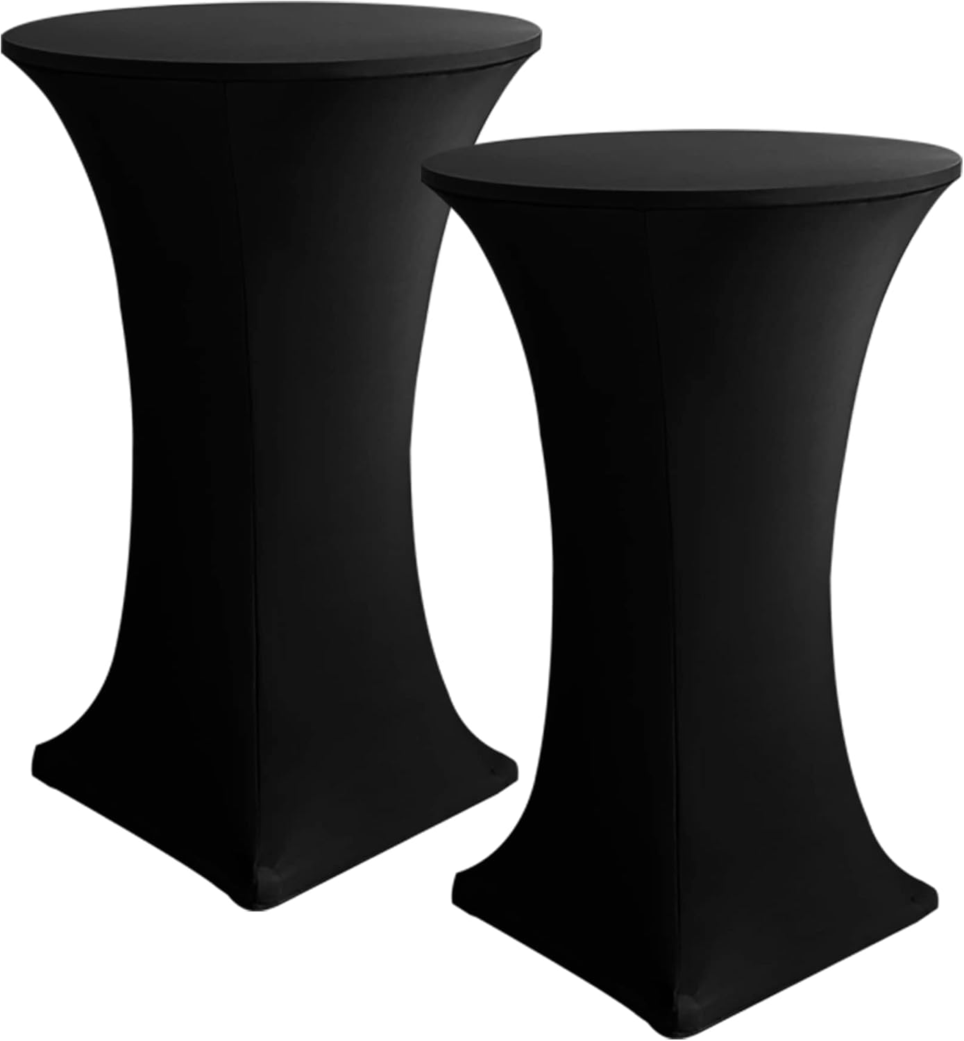 HolidayIdeas Cocktail Table Covers, 2 Pack - Fitted Stretch Spandex Square Corne...