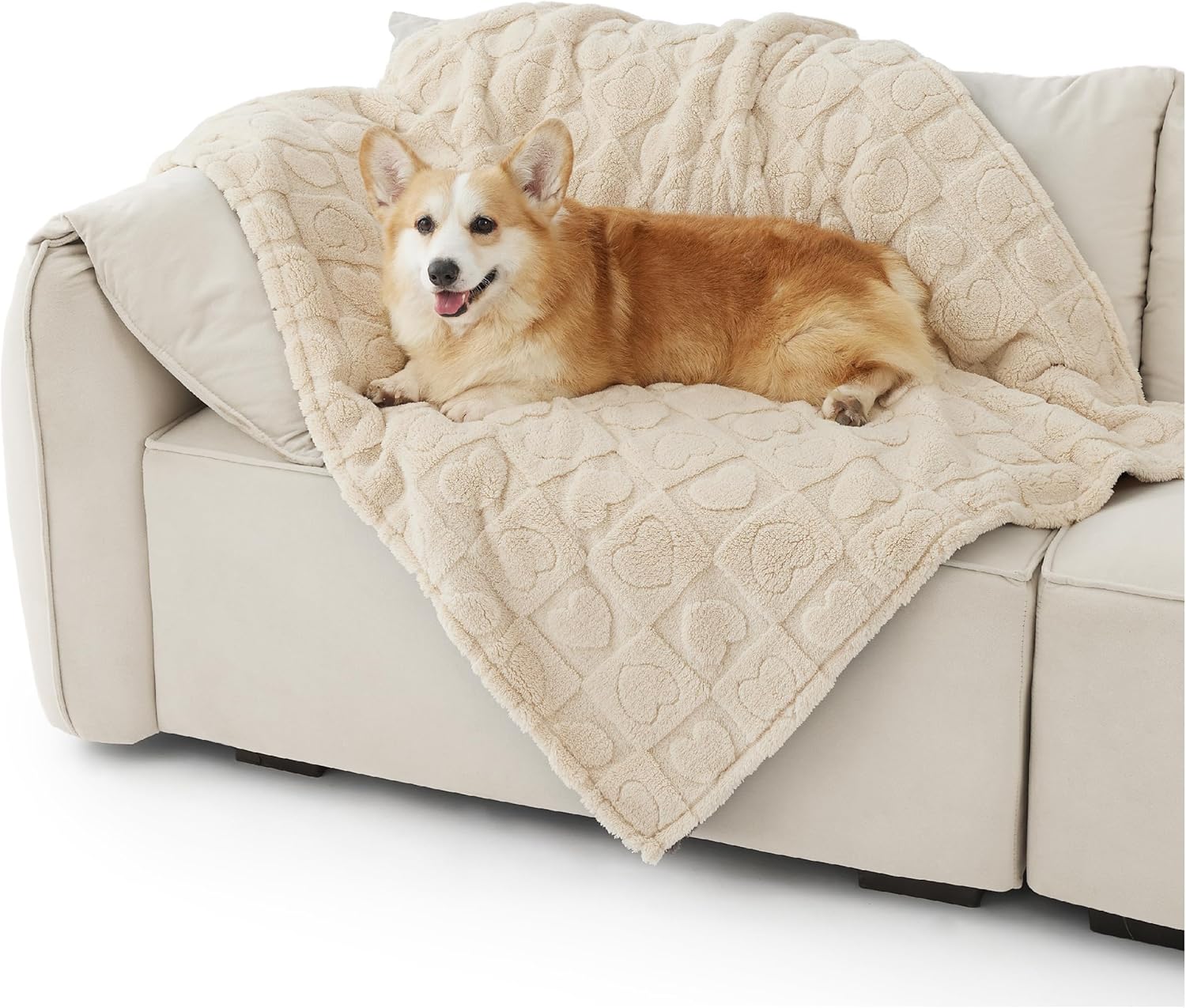 Bedsure Large Dog Blankets Washable - 120x100cm Soft Fluffy Puppy Blanket for La...