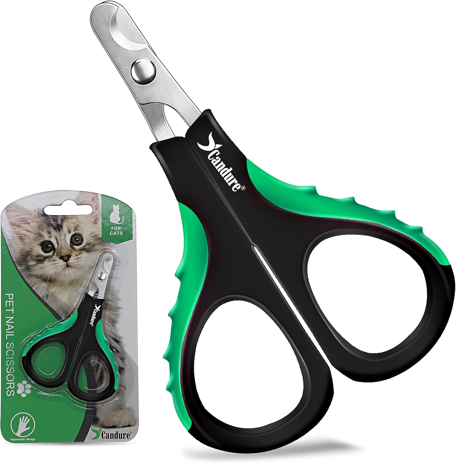 Candure Cat Nail Clippers Stainless Steel Cat Claw Trimmers for Rabbits,Guinea P...