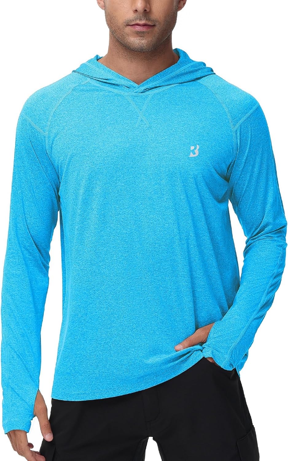 Roadbox UPF 50+ Fishing Shirts for Men - Long Sleeve UV Sun Protection Hoodie Sh...