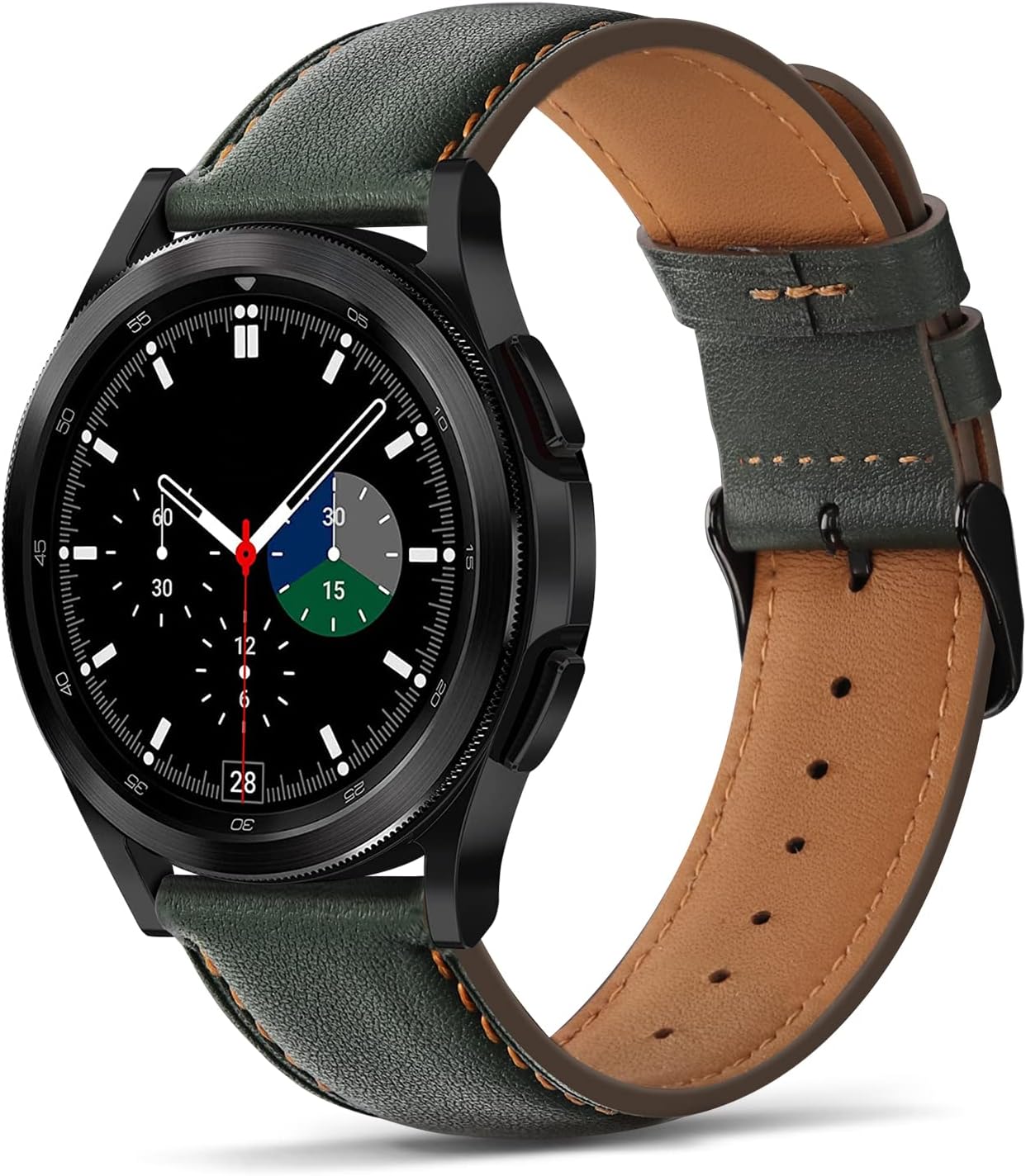 Tasikar Leather Bands Compatible with Samsung Galaxy Watch 7/6/5/4 Band/Watch 6...