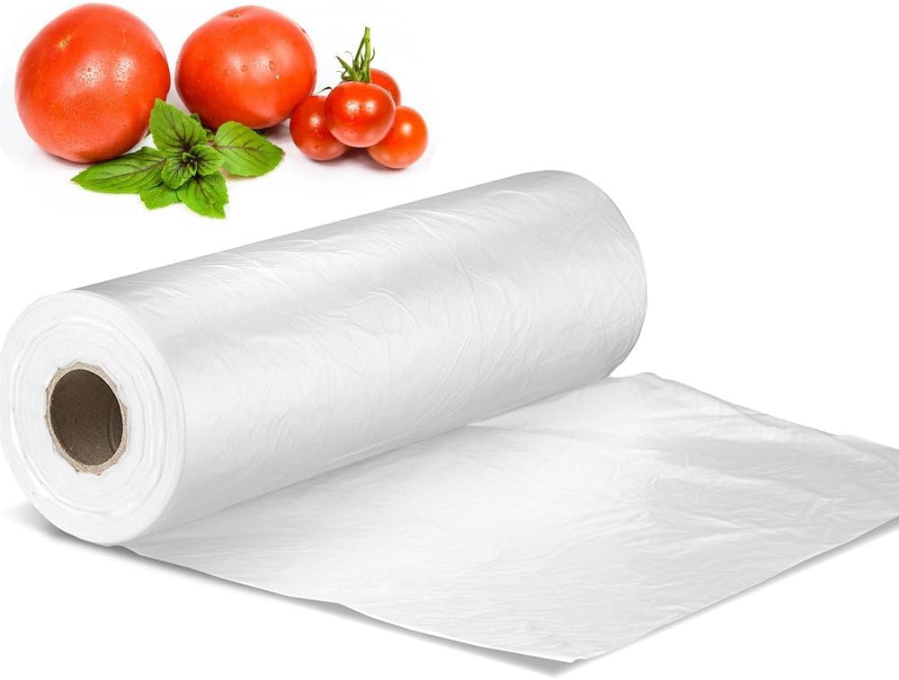 12" X 16" Plastic Produce Bag on a Roll, Bread and Grocery Clear Bag, 350 Bags/R...